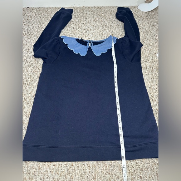 Talbots Navy Sweater with Blue Collar size SP - Picture 9 of 10